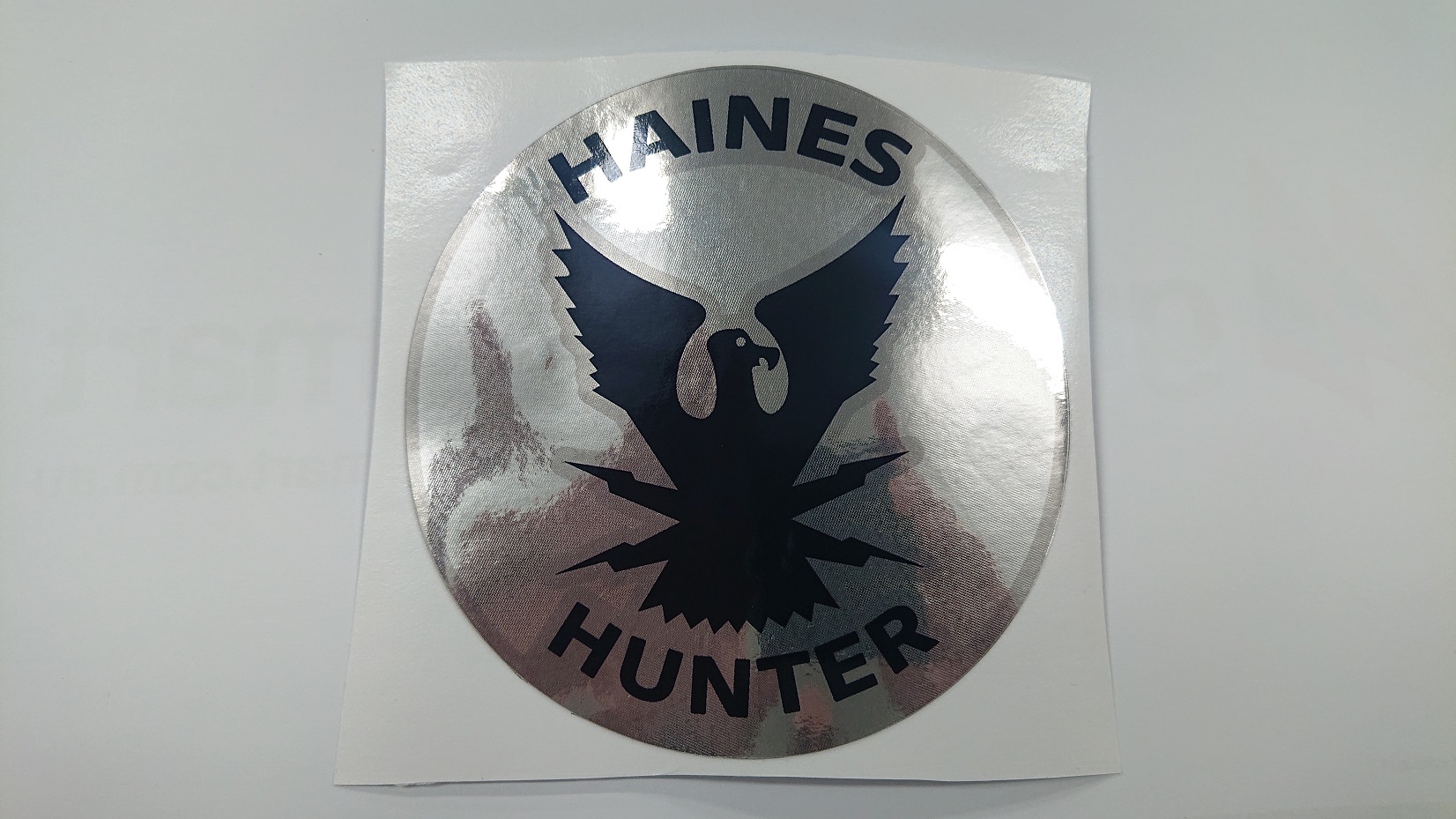 Haines Hunter Round Chrome Logo | Discontinued Decals